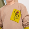 світшот дитячий для хлопчика " Cappuccino skeleton"