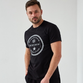 футболка мужская черная "Blockchain revolution"