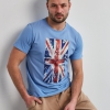 футболка чоловіча блакитна з принтом "British"