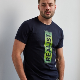футболка чоловіча з принтом "Realist"
