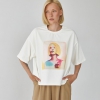 жіноча молочна футболка "Apple/short"