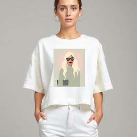 жіноча молочна футболка "Blonde"