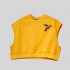 футболка-безрукавка з вишивкою "Yellow hummingbird"