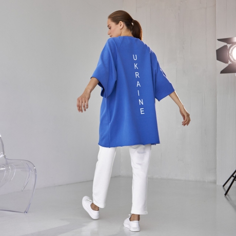 футболка оверсайз "Ukraine" у кольорі very peri 