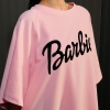 футболка оверсайз "Barbie/Pink" у рожевому кольорі  