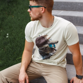 футболка мужская с принтом "Cat"